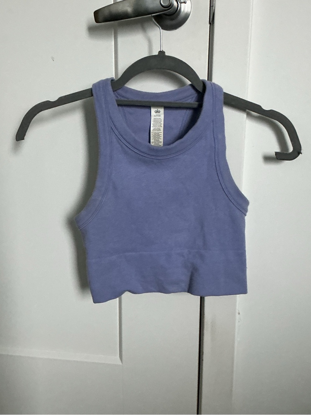 ALO Yoga Lavender Racerback Cropped Tank